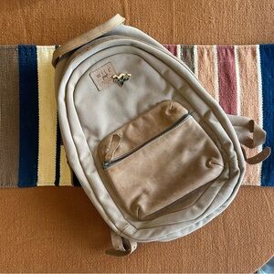 WILL Leather Goods Canvas and Leather Backpack